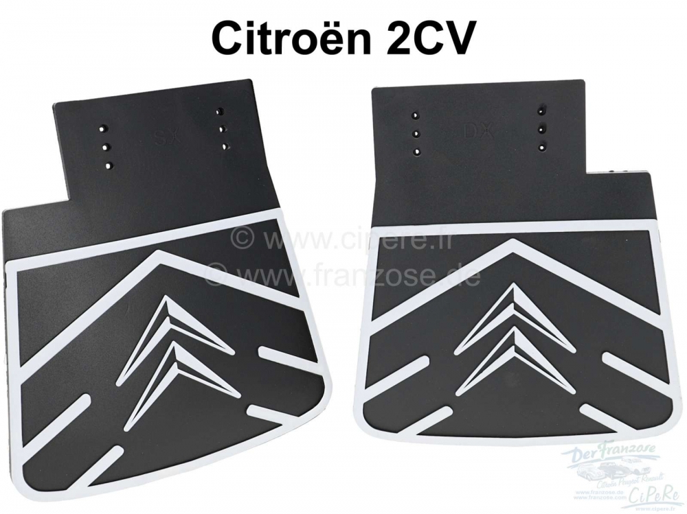 Citroen-2CV - 2CV, achterspatbord. Achterspatlappen 