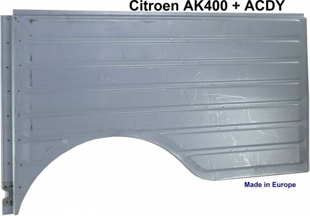 Citroen-2CV - AK/ACDY, linker achterspatbord, voor AK 400 + ACDY. Groot golfplaat. Gemaakt in Europa.