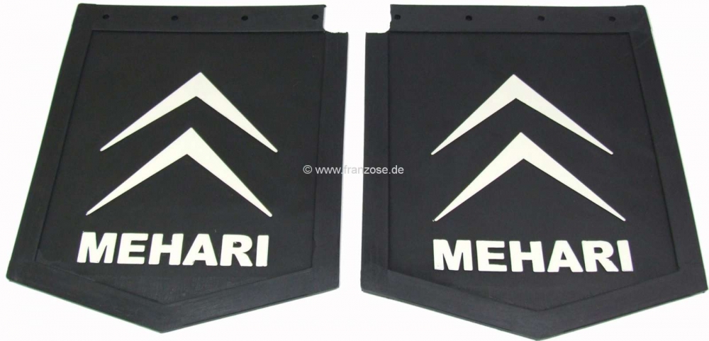 Citroen-2CV - Mehari, spatlap achter, voor Citroen Mehari. (2 stuks).  De spatlappen zijn gemaakt van ru