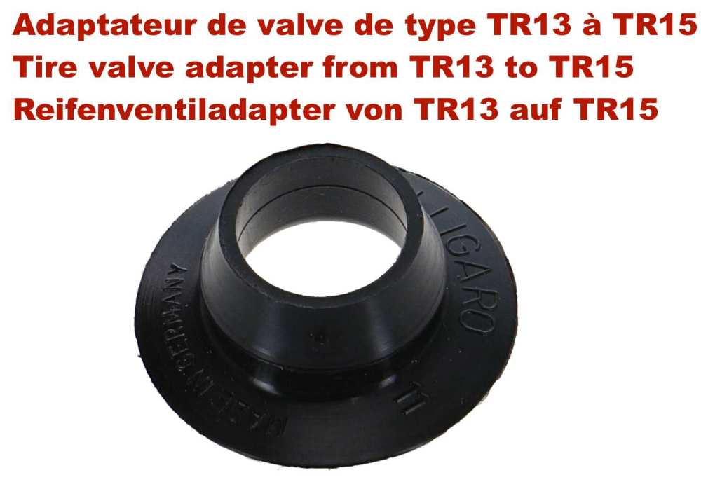 Renault - Adapter voor bandventiel van TR13 (13mm) naar TR15 (15mm). Deze adapter heb je nodig als j