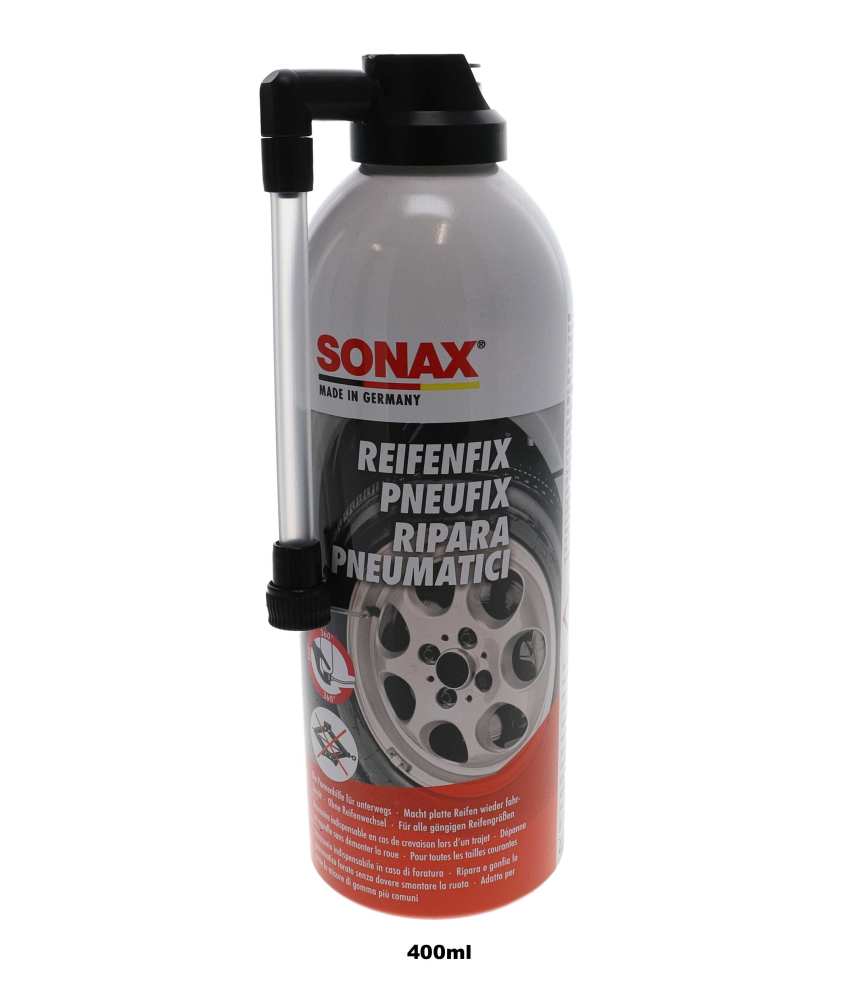 Renault - Anti-lek spray voor banden, van Sonax, 400ml. Het lekhulpmiddel voor onderweg. Maakt lekke