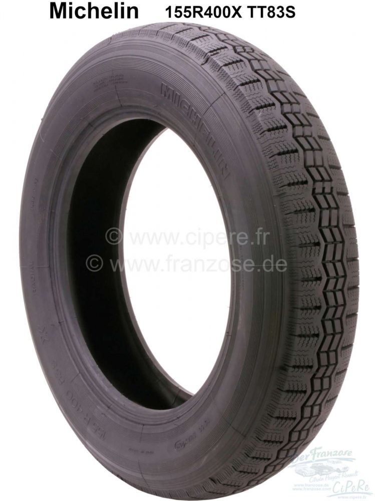 Renault - Band 155R400X TT83S (X - profiel). Fabrikant Michelin. Geschikt voor Citroen 2CV Sahara. C