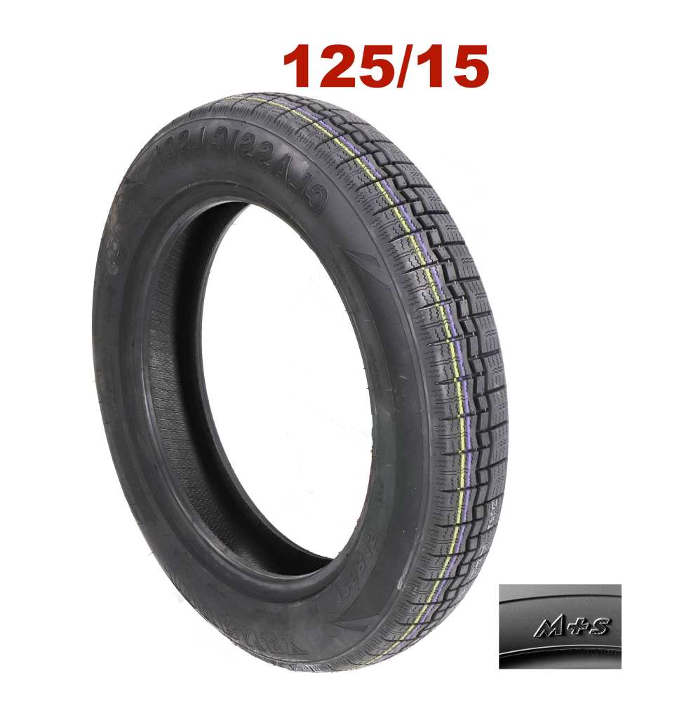 Citroen-2CV - Band R125/15, replica band. De band lijkt visueel op het Michelin-profiel. Geschikt voor C