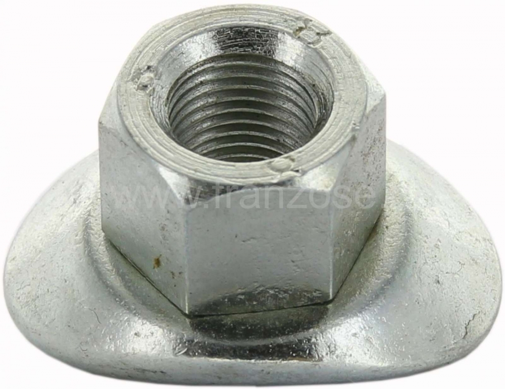 Citroen-2CV - Wielmoer, kort, verzinkt, geschikt voor Citroen 2CV, Dyane, Mehari, AMI. Afmeting: M12 x 1