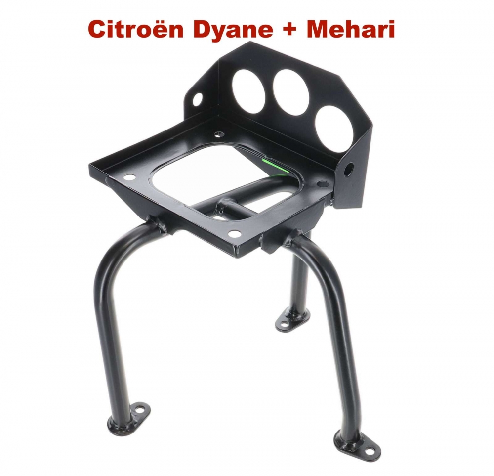 Citroen-2CV - Batterijhouder voor Citroen Dyane, ACDY Mehari. De houder wordt met bouten aan het chassis