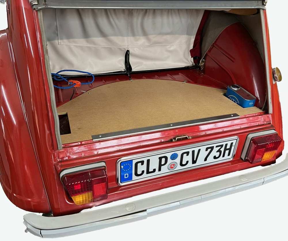 Citroen-2CV - Afdekplaat kofferbak (kofferbakafdekking - reservewielafdekking). Geschikt voor Citroen 2C
