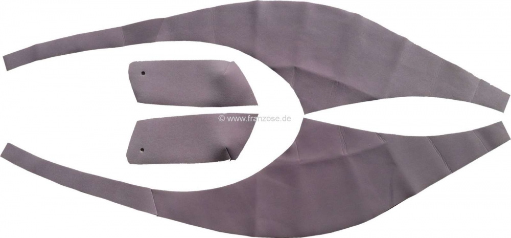 Citroen-2CV - Binnenstijlbekleding, Citroën 2CV. Oude versie, zonder raam in de C-stijl. Stof lichtgrij
