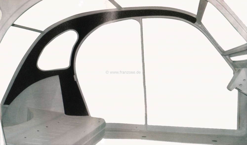 Citroen-2CV - Interieurstangbekleding (1 set = voor links + rechts), voor Citroen 2CV tot 1990. Nieuwe v