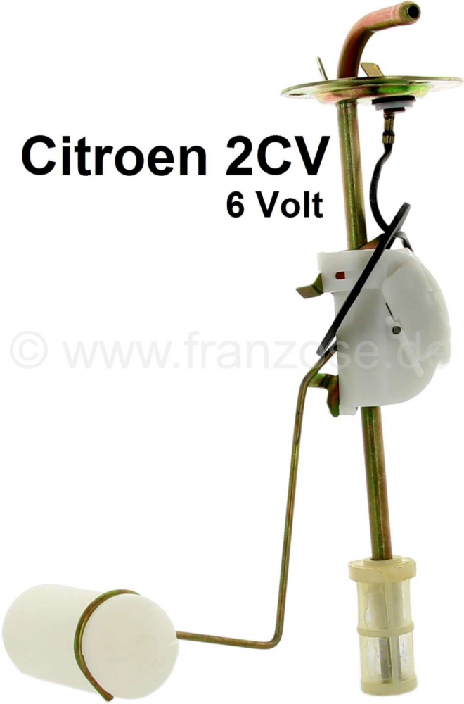 Citroen-2CV - Brandstoftanksensor voor 2CV oud (2CV4), 6 volt. Reproductie, tank sender pakking apart be