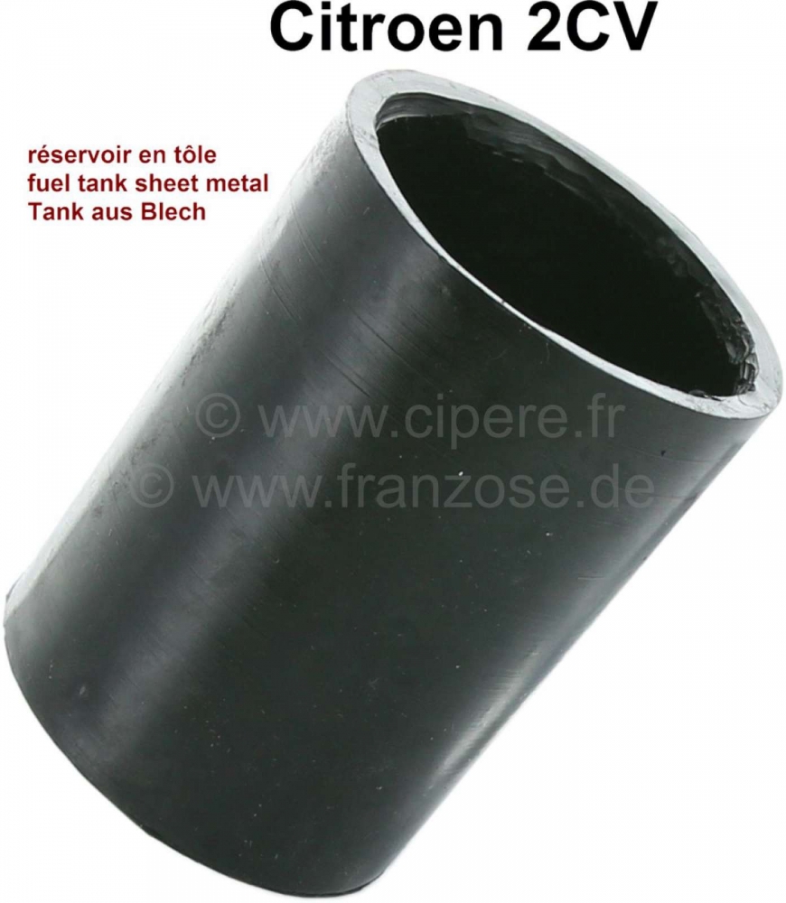Citroen-2CV - Tankvulopening aansluitrubber, voor Citroen 2CV met een plaatstalen benzinetank! Let op, h