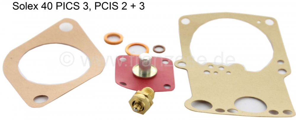 Citroen-2CV - Carburateurreparatieset voor Citroen 3CV, Ami 6, carburateur Solex 40PICS 3 PCIS 2-3.