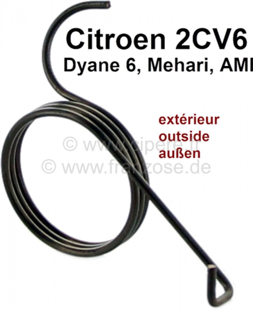 Citroen-2CV - Gasklepveer voor de gasklepas buiten. Eerste versie, geschikt voor Citroen 2CV6 met ovale 