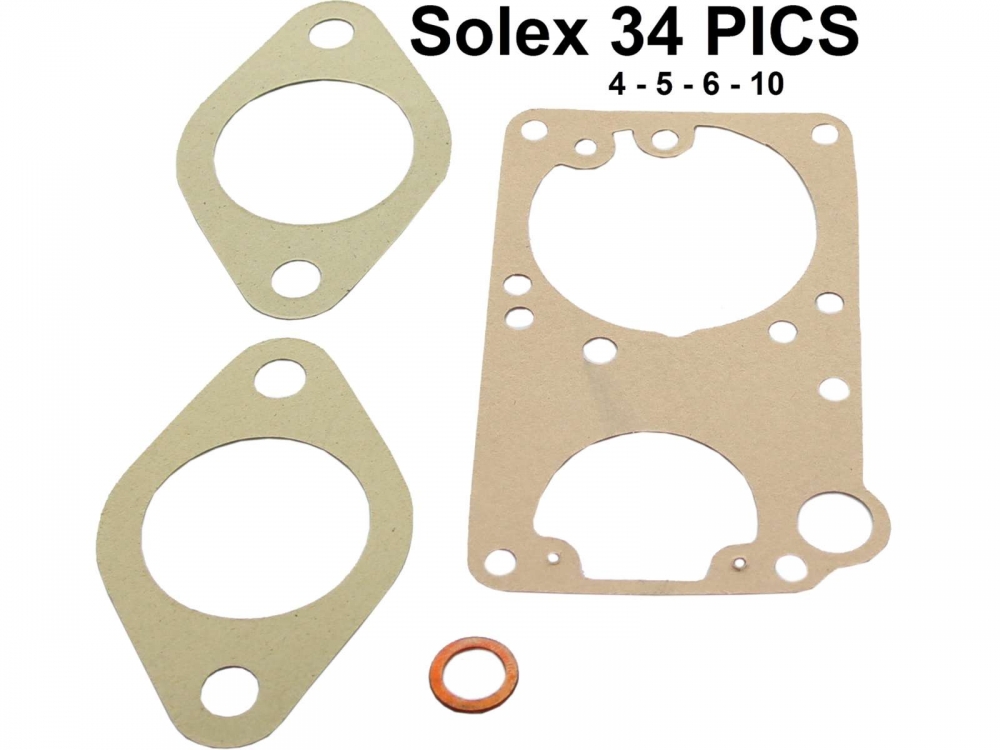Citroen-2CV - Carburateur pakkingset voor Citroen 2CV4 + 2CV6. Dyane 4 + Dyane6, AZU250, AKS, Mehari. Ro