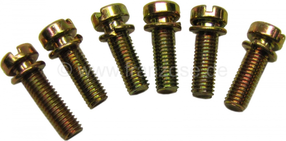 Citroen-2CV - Schroeven voor carburateurdeksel. Geschikt voor Citroen 2CV met ovale carburateur. (6 stuk