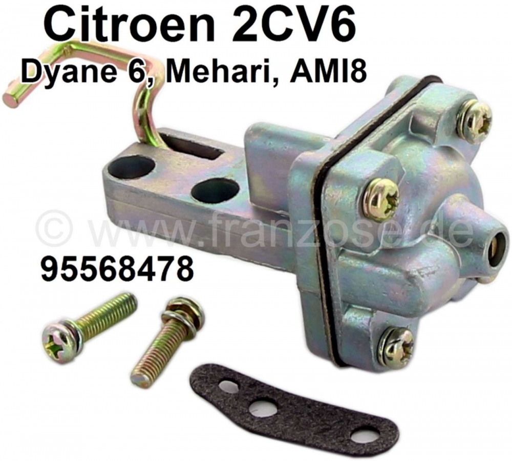 Citroen-2CV - Vacuüm membraan, pull-down aansluiting, voor de choke (koude start apparaat). Geschikt vo