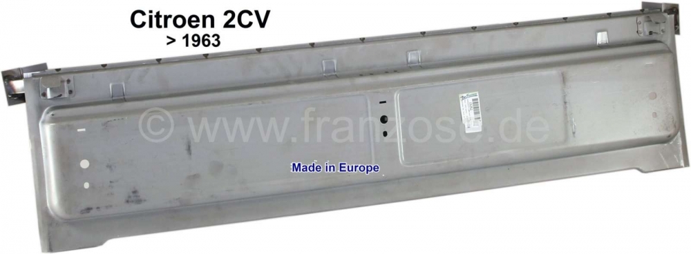 Citroen-2CV - 2CV oud, achterpaneel, schuine uitvoering! Voor Citroen 2CV van 1957 tot modeljaar 1963 (w
