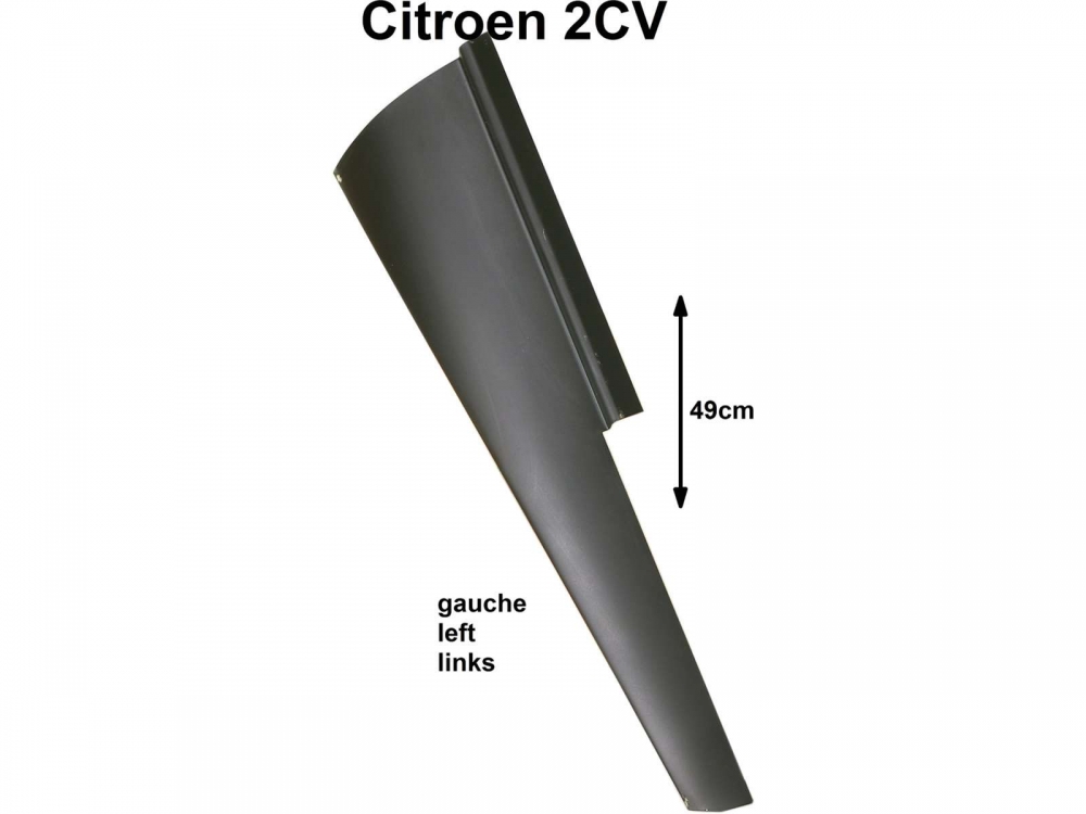 Renault - 2CV, wielkast, linker achterste carrosserierand (tot aan de achterste eindplaat). Verbeter