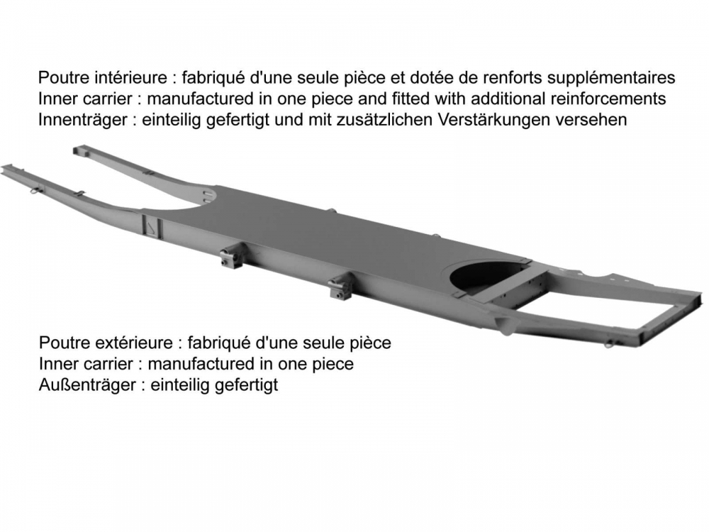 Citroen-2CV - Chassis Citroen 2CV6 + 2CV4, Made in EU. Dit chassis is een zeer goede replica, die op all