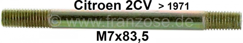 Citroen-2CV - Kleppendeksel: 2CV t/m 1971, tapbout M7x83,5mm, voor montage van het kleppendeksel op de c