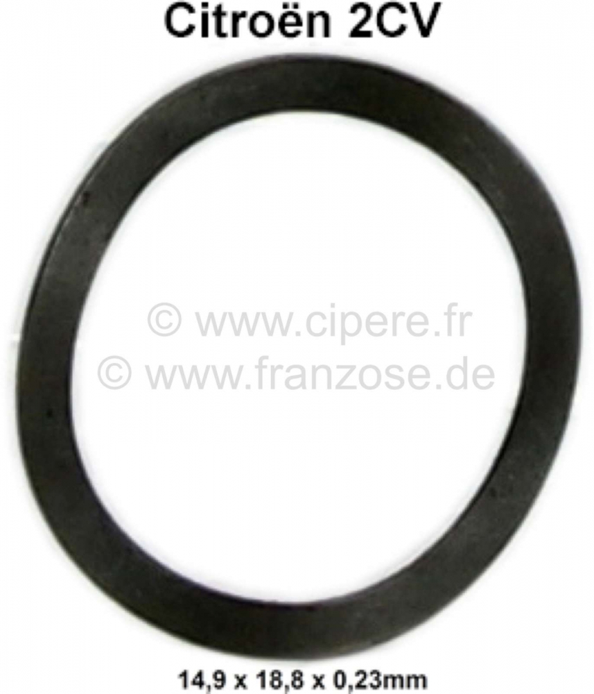 Citroen-2CV - Tuimelaar asveerring, geschikt voor Citroen 2CV6. Afmetingen: 14,9 x 18,8 x 0,23 mm.