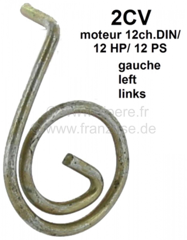 Citroen-2CV - Tuimelaaras veer links, geschikt voor 2CV met 12 pk motor. Of. Nr. A 124 16