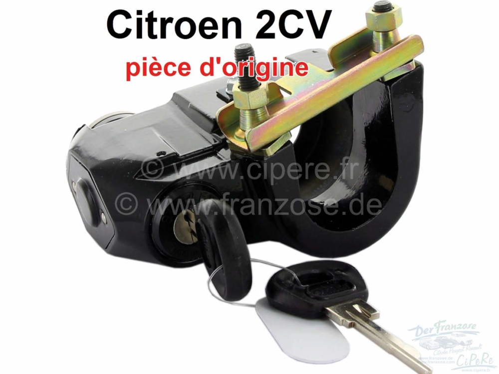 Citroen-2CV - Compleet contactslot (origineel, zonder contactslotcontactplaat), voor Citroen 2CV vanaf m