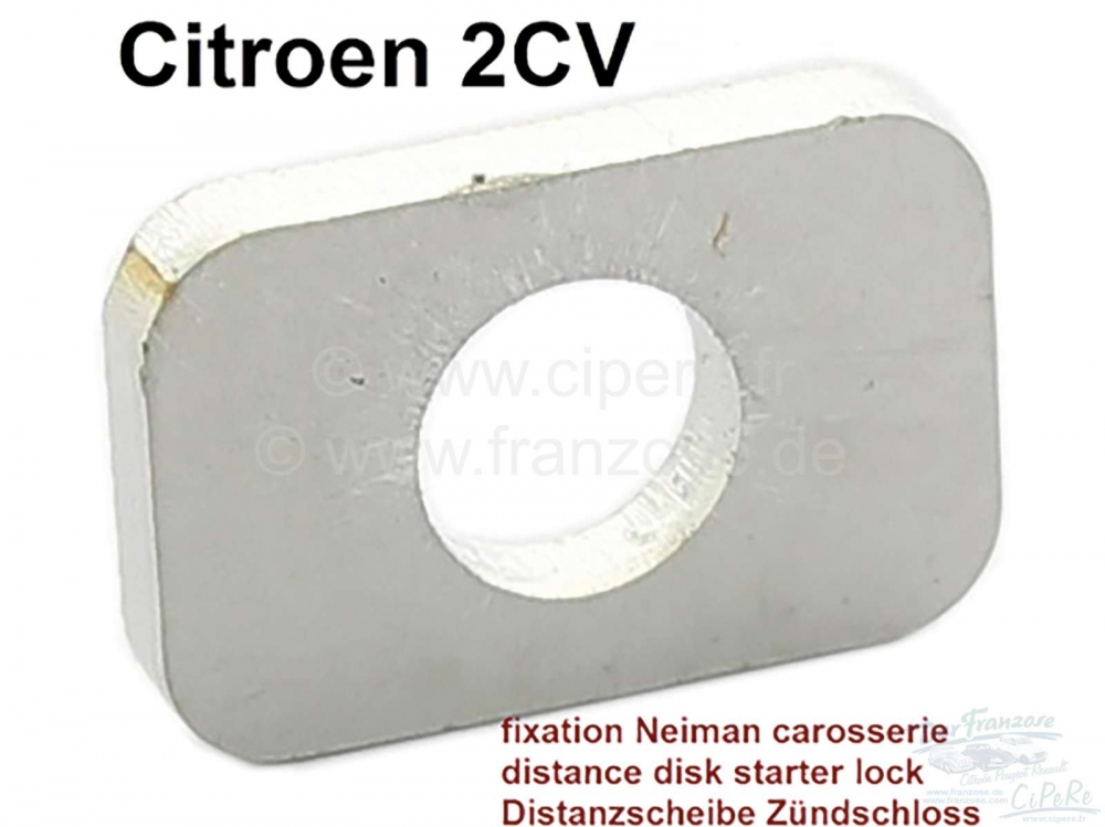 Citroen-2CV - Contactslot, afstandsschijf, tussen het contactslot en de houder in de carrosserie. Gemaak