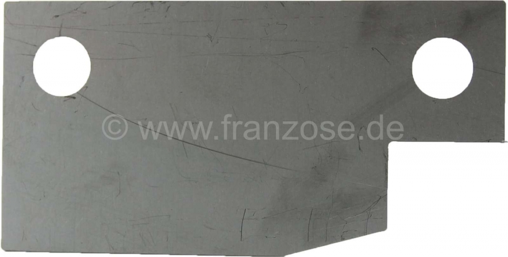 Citroen-2CV - Contactslot, plaat boven het contactslot (dunne plaat). Gemaakt van roestvrij staal. Gesch