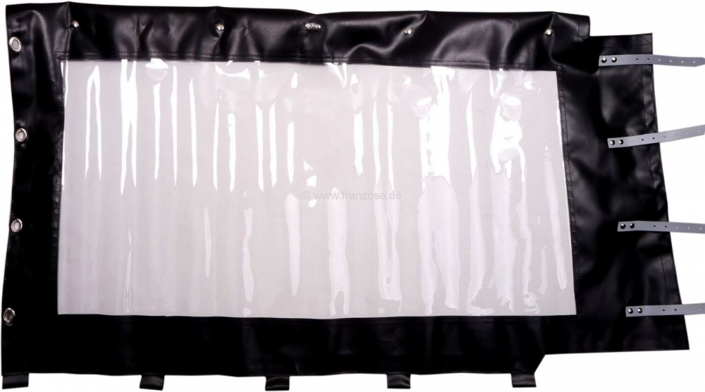 Sonstige-Citroen - Mehari, zacht zijpaneel achter links, kleur zwart, 4 gespen >07/1982