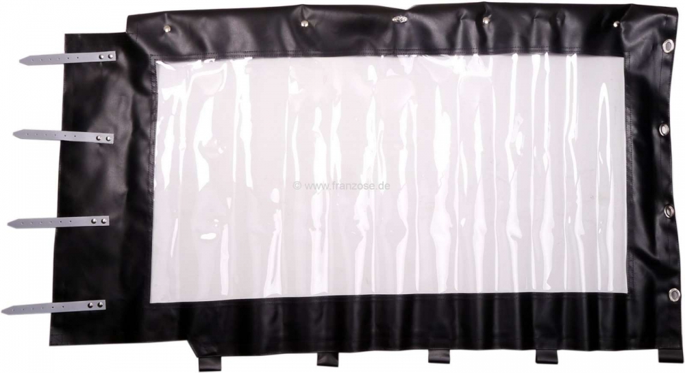 Sonstige-Citroen - Mehari, zacht zijpaneel achter rechts, kleur zwart, 4 gespen, >07/1982