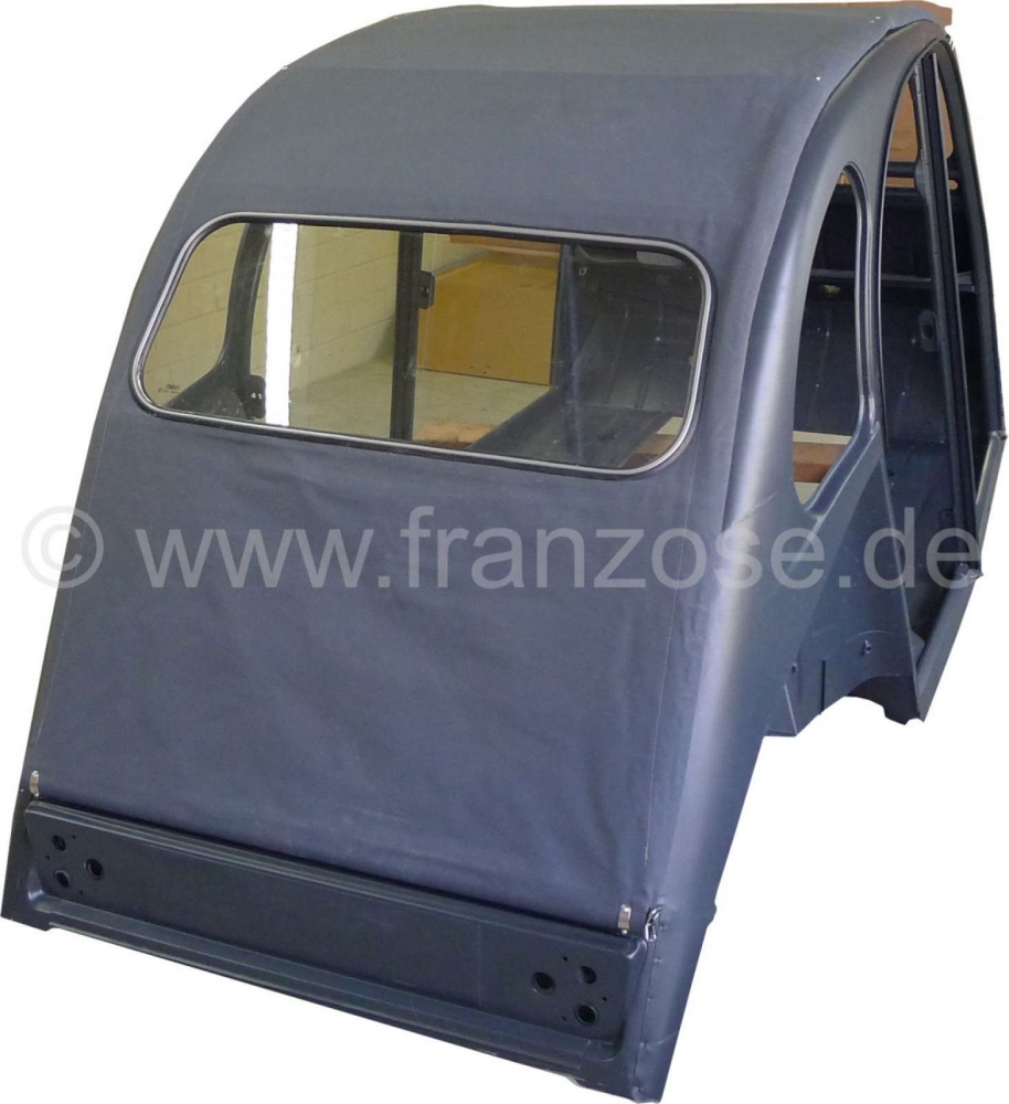 Citroen-2CV - 2CV oud, lang roldak, grijs, voor 2CV zonder achterklep! Ontworpen voor 2CV-carrosserieën