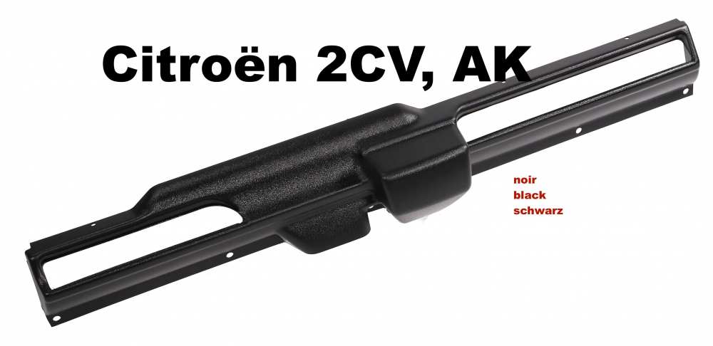 Citroen-2CV - Bovenkant dashboardpaneel (gemaakt van kunststof). Kleur: zwart. Geschikt voor Citroen 2CV