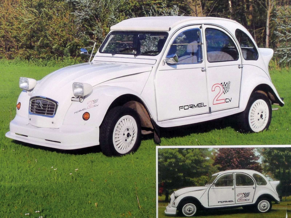 Citroen-2CV - Formula 2CV, stickerset, voor 2CV.