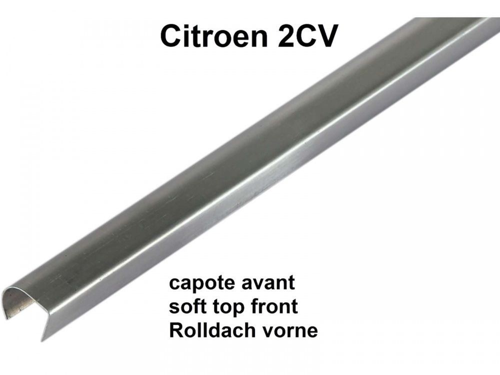 Citroen-2CV - 2CV, voorruitframe, aluminium rail aan de bovenkant van het roldak. Deze rail wordt gebrui