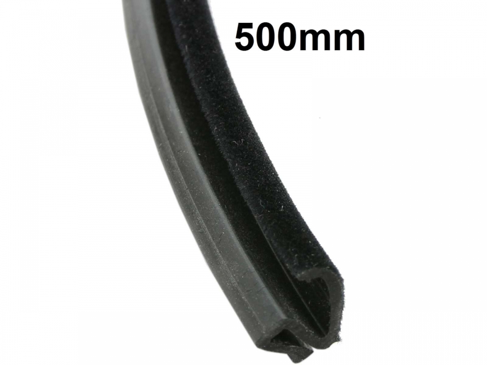 Citroen-2CV - Dyane, verticale raamafdichting, tussen de schuifruit en de vaste ruit. Voor de voordeur (