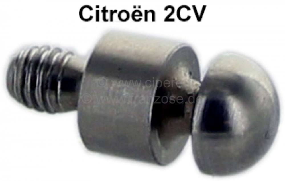 Sonstige-Citroen - 2CV, voorportierruit, roestvrijstalen borgpen. Vastgeschroefd op het scharnierende raamfra