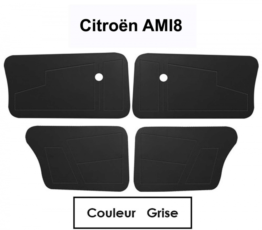 Citroen-2CV - Deurpanelen compleet voor voor + achter (4 stuks). Hoge uitvoering. Geschikt voor Citroen 