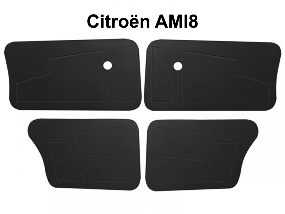 Citroen-2CV - Deurpanelen compleet voor voor + achter (4 stuks). Hoge uitvoering. Geschikt voor Citroen 