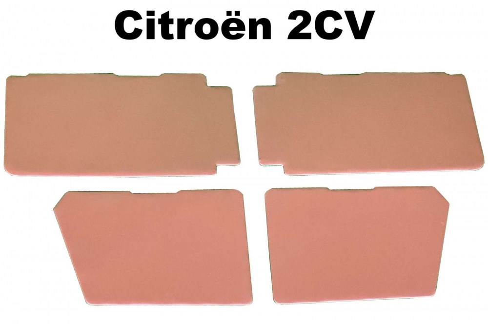 Citroen-2CV - Deurpanelen compleet voor voor + achter (4 stuks). Lage versie. Geschikt voor Citroen 2CV,