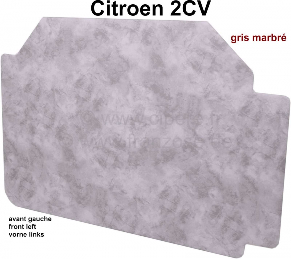 Citroen-2CV - Voor- en achterdeurpanelen, hoge uitvoering. Geschikt voor Citroen 2CV tot ca. bouwjaar ei