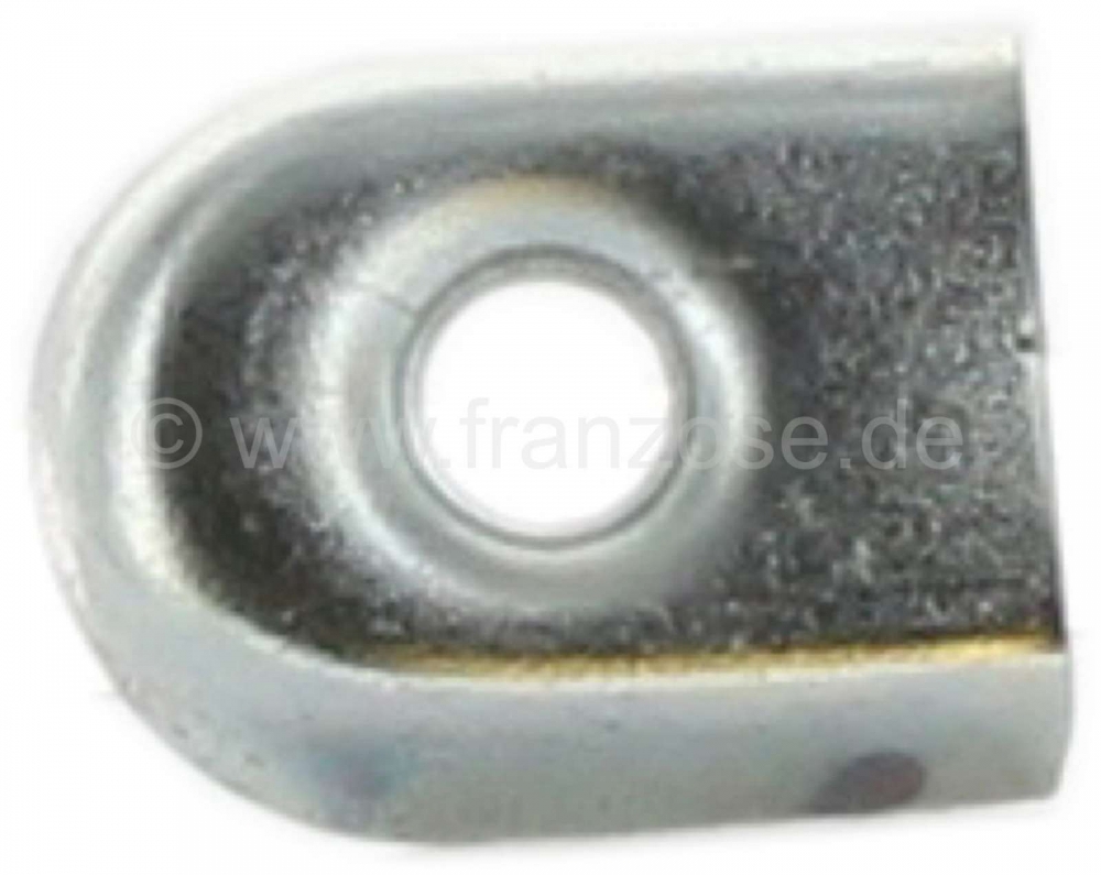 Citroen-2CV - 2CV, bevestigingsplaat deurlus (deurtrekhendel). Geschikt voor Citroen 2CV met hoge deurpa