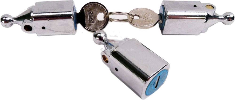 Citroen-2CV - Dyane, set slotcilinders (3 stuks), voor de deuren. Geschikt voor Citroën Dyane. Als je d