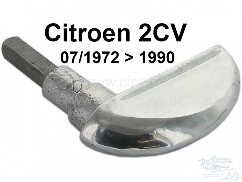 Citroen-2CV - 2CV, handgreep achterdeur, buiten, laatste versie (vierkante as + 2 treden). Geïnstalleer