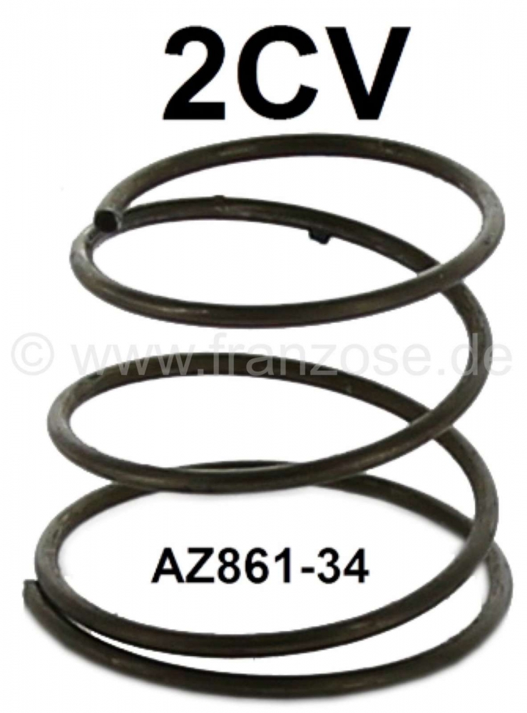 Citroen-DS-11CV-HY - 2CV, kofferdeksel. Veer onder de handgreep van de achterklep. Geschikt voor Citroen 2CV.