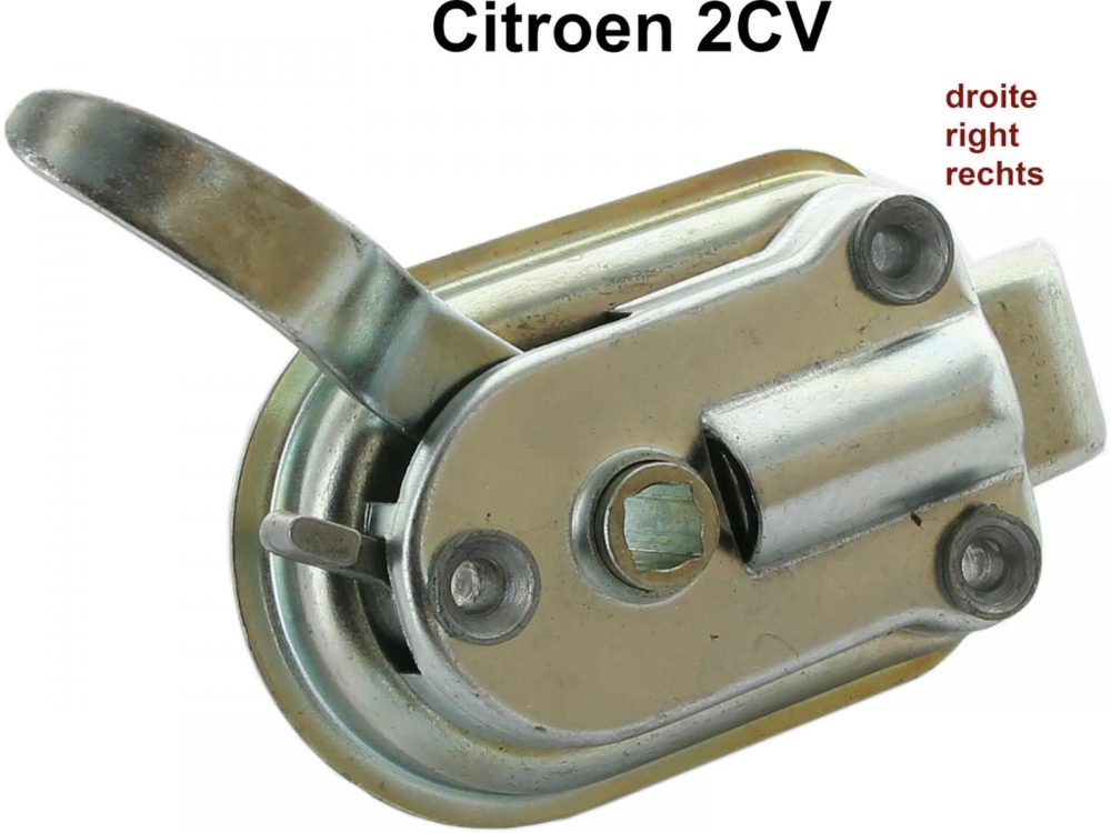 Citroen-2CV - 2CV oud, deurslot rechtsvoor (vergrendeling binnen). Geschikt voor Citroen 2CV. Het slot i