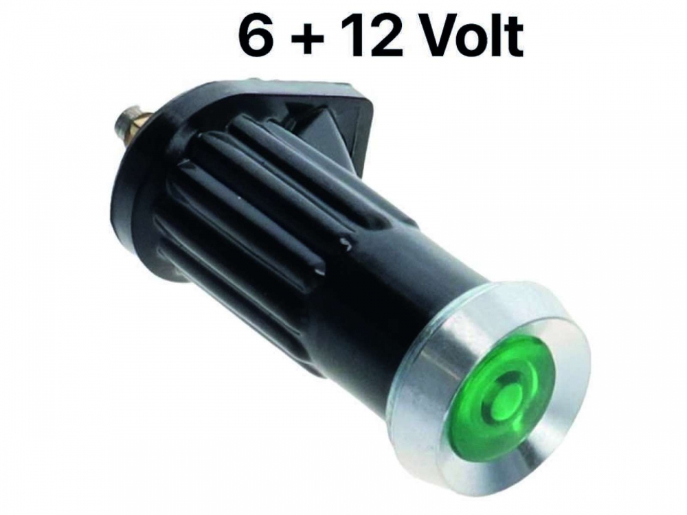 Citroen-2CV - Groen indicatielampje voor weergave bij gebruik van een aanhangerkoppeling. 12 Volt.