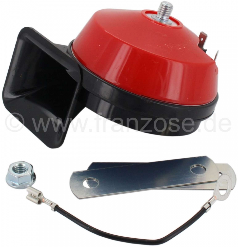 Citroen-2CV - Hoorn (trompet) 12 volt, lage toon. 420 Hz, 108 dB(A). Zeer hoge kwaliteit hoorn, gemaakt 