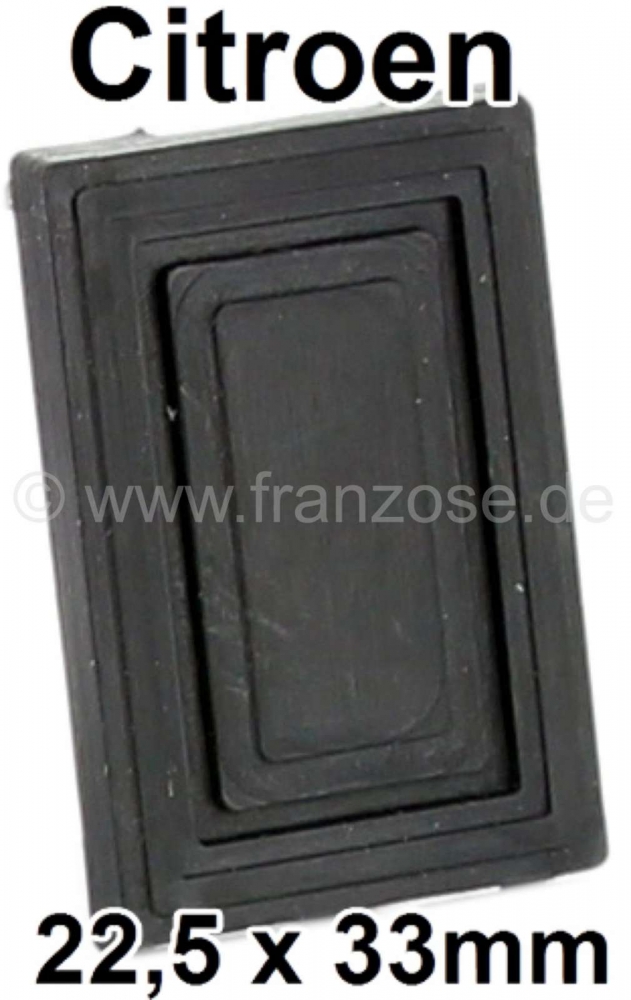 Citroen-2CV - Dashboard, blindkap (afsluitkap) voor vierkante schakelaars in het dashboard. Geschikt voo