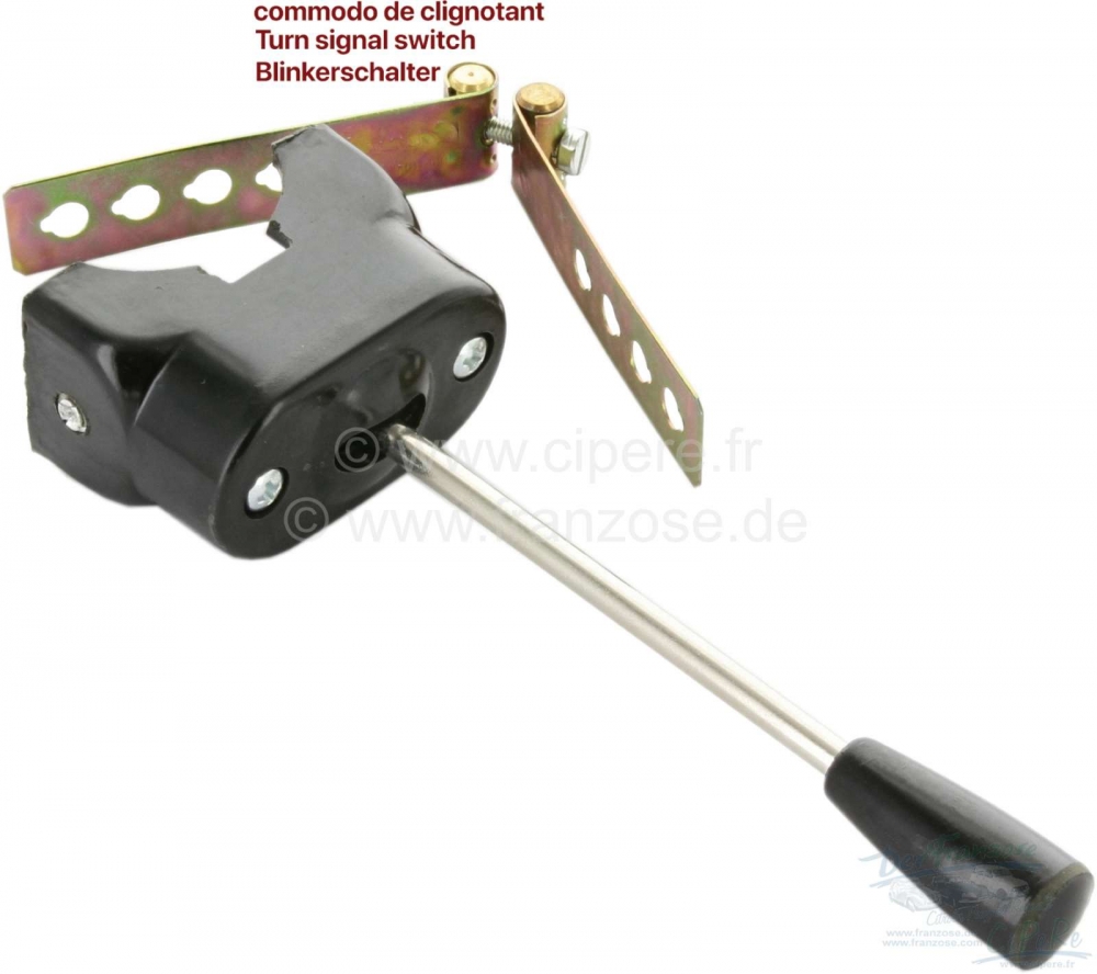 Citroen-2CV - Knipperlichtschakelaar, voor montage op de stuurkolom (montage met klem). Geschikt voor Ci