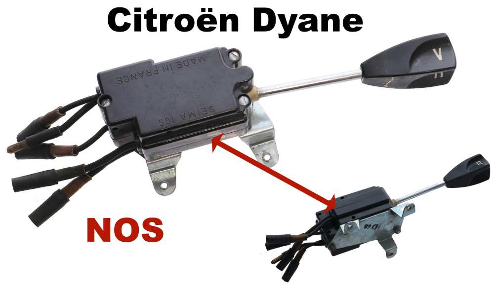 Citroen-2CV - Lichtschakelaar, geschikt voor Citroen Dyane, Acadiane (ACDY) + Mehari. Reproductie.